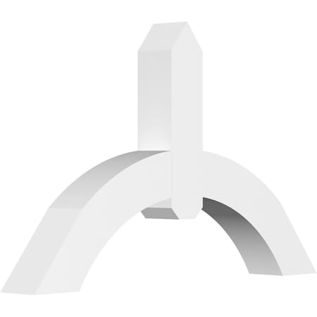 Ekena Millwork Archdale Architectural Grade PVC Gable Bracket, 36"W x 22 1/2"H x 4"D x 4"F, 15/12 Pitch GBP036X23X0404ARC00